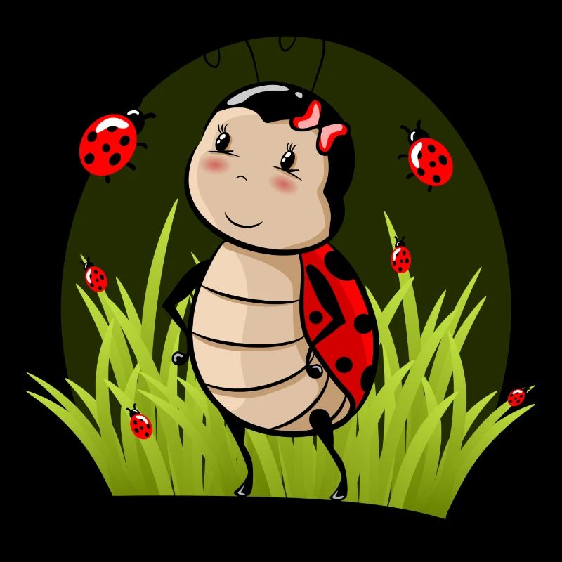 Coccinelle dans l’herbe