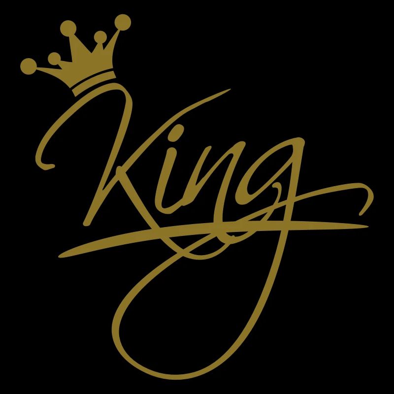 King texte de conception de logo de la couronne ch