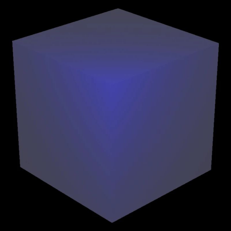 3d cube bleu