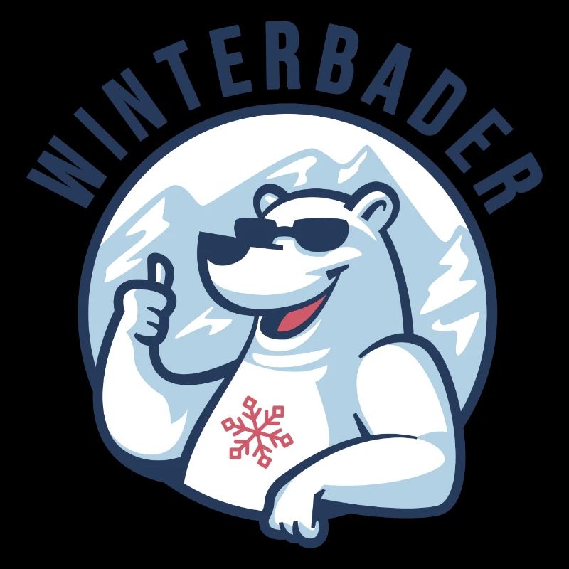 eisbader winterbader eisbär cool nordpol eis bär