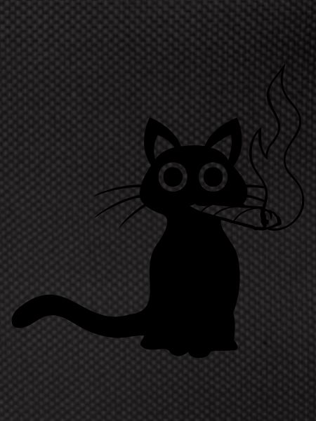 Cat smokes joint