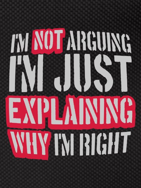 I m not arguing