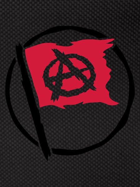 Design anarchy flag symbol