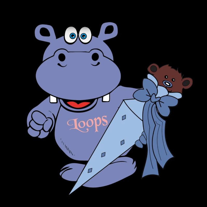 hippo nilpferd einschulung einschulungstüte schule