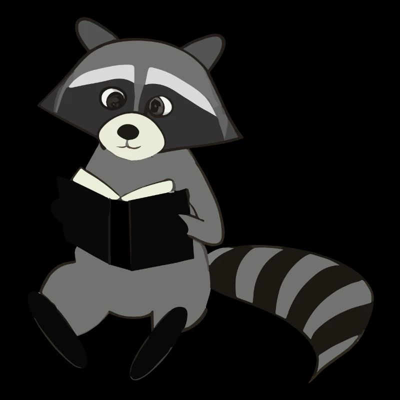 Waschbär liest Buch Geschenkidee