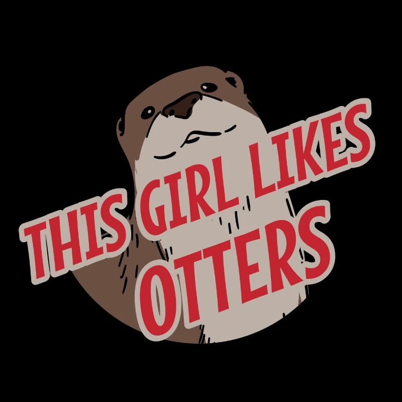 Mädchen mag Otter Waldtier Netter Seeotter