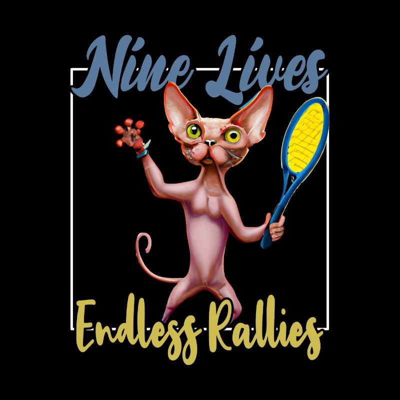 Tennis Sphynx Katze 9 Leben