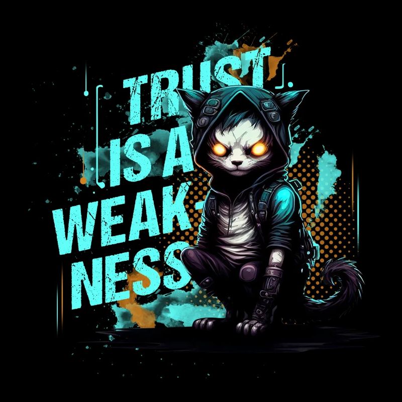 Cyber Cat Hacker Cat Trust is a Weakness