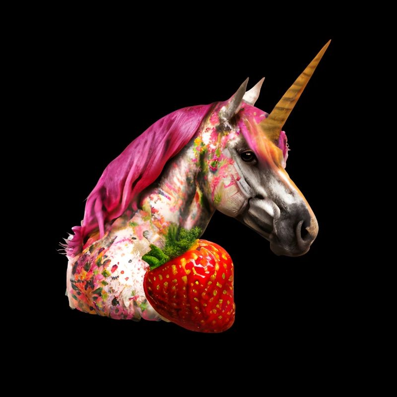 Conception de licorne fraise