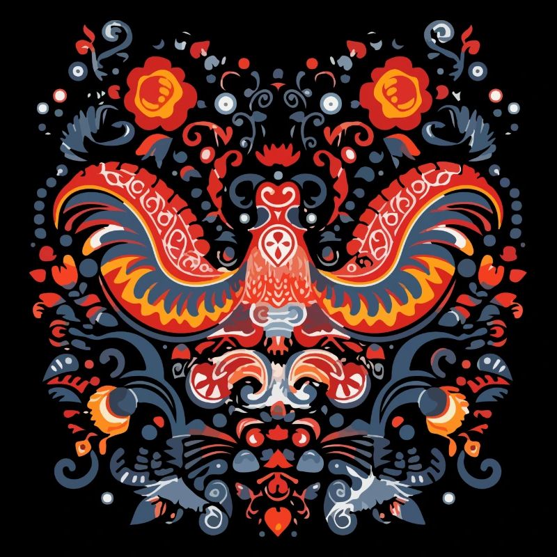 Le phoenix dragon vintage
