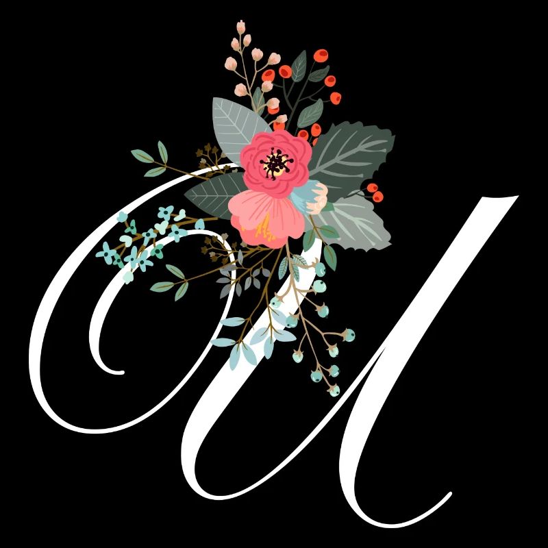 Lettre u fleuris