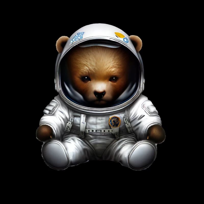 Bear in astronaut costume