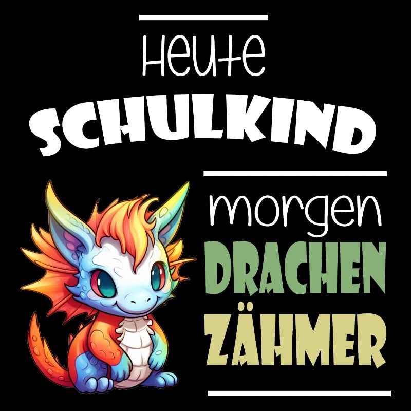 Einschulung Schulkind Drachen
