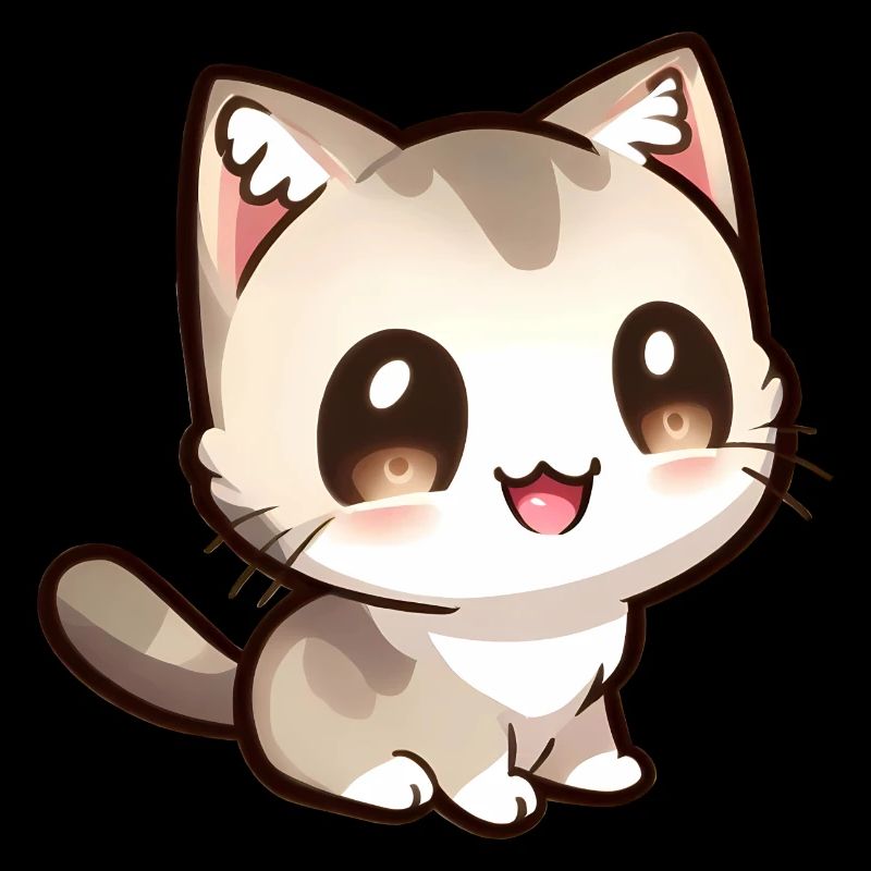 Mignon petit chat chibi