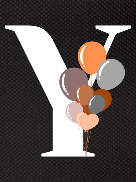 Letter y birthday balloon