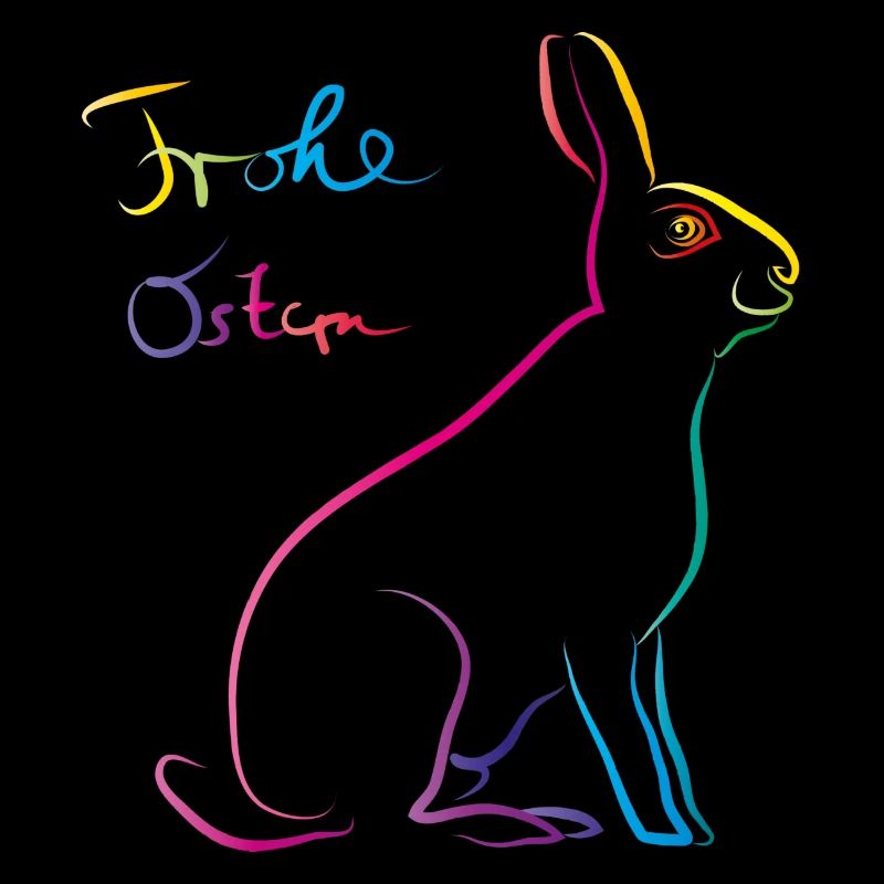 frohe ostern osterhase bunt