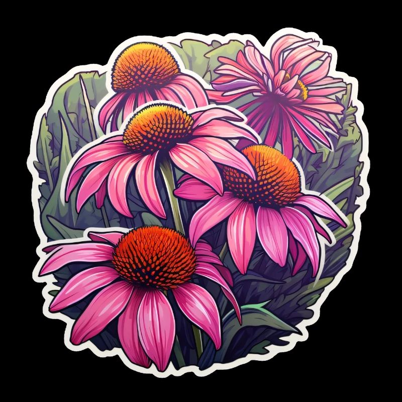 Plante d’échinacée 5 fleurs