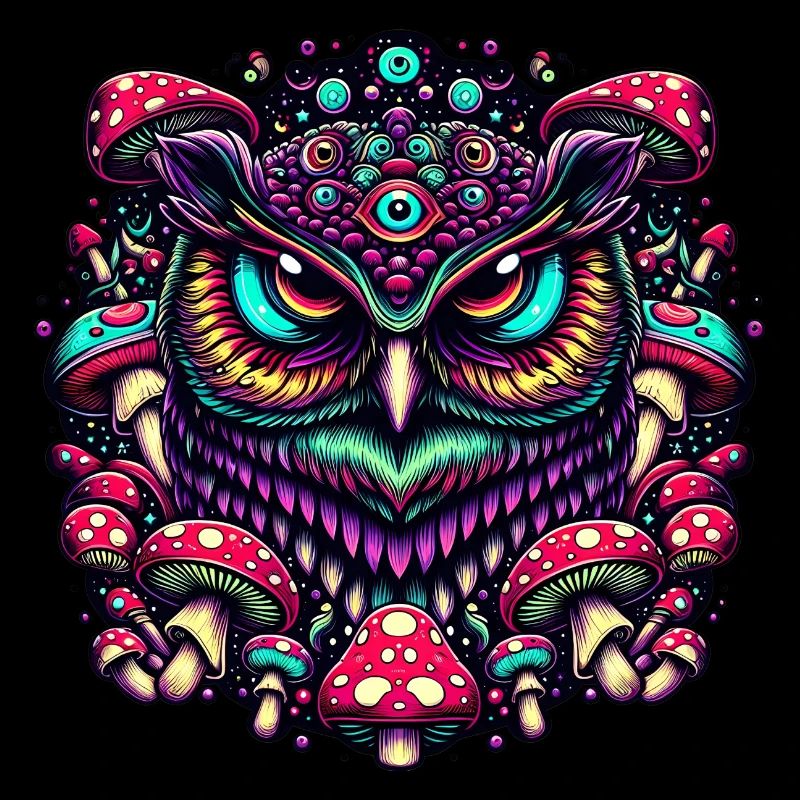 Psychedelische Eule