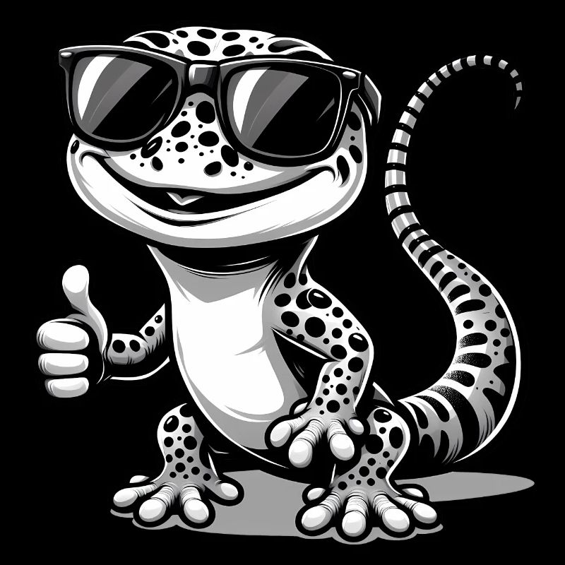 Gecko mit Sonnenbrille