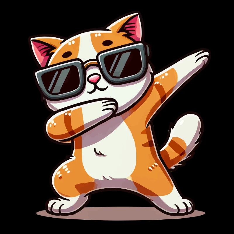 cat comic dabbing