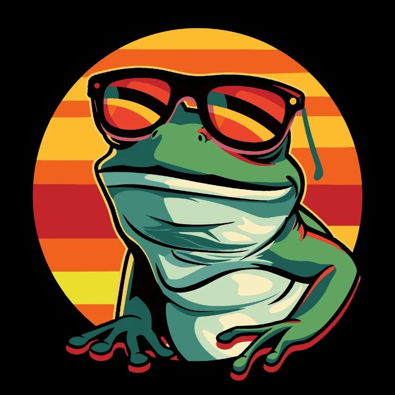 Grenouille Bande dessinée cool