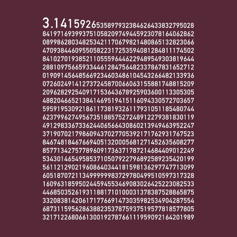 Pi 1000 posts mathematics numbers math gift