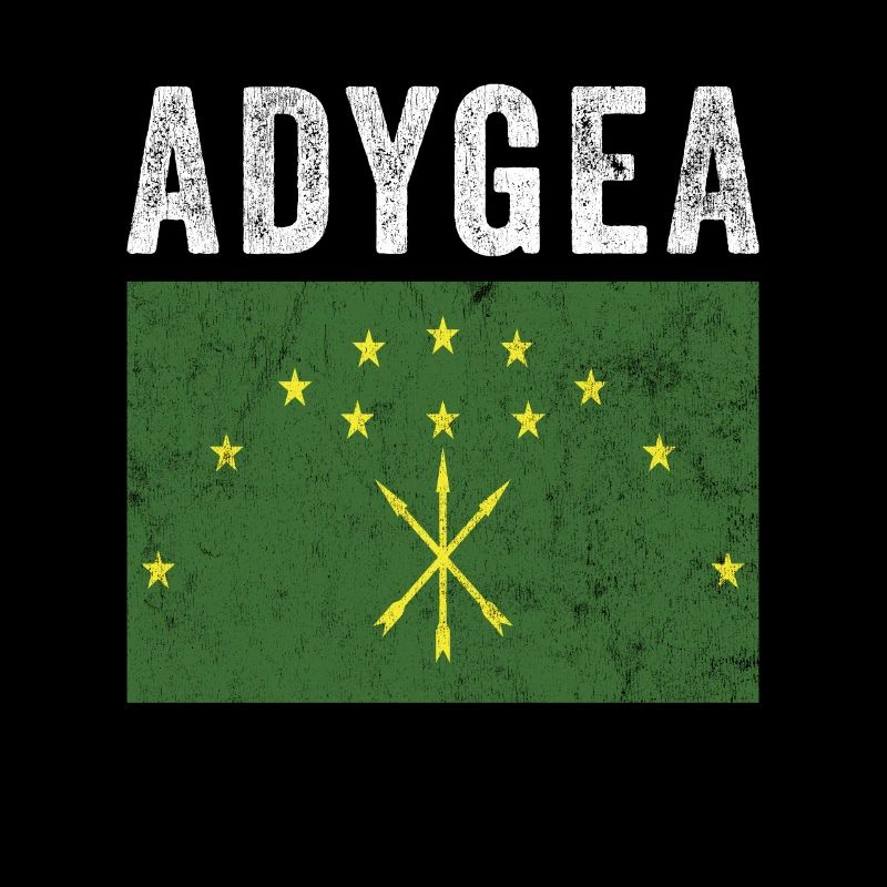 Drapeau Adygea en détresse - Drapeau circassien