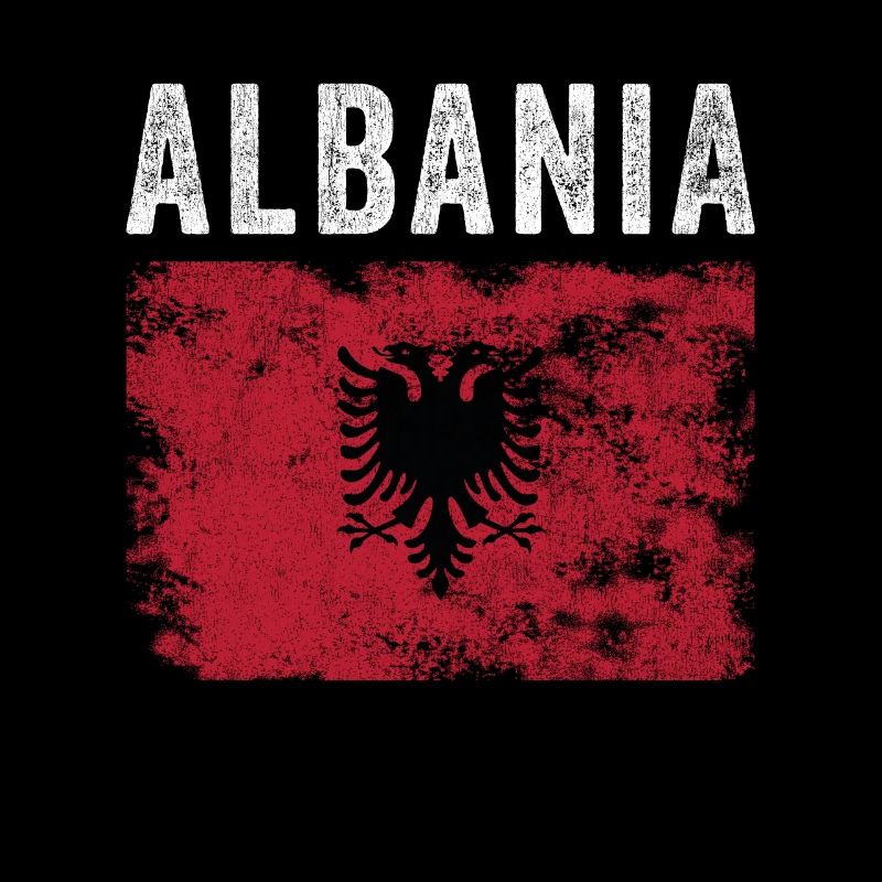 Drapeau albanais en détresse - Drapeau albanais