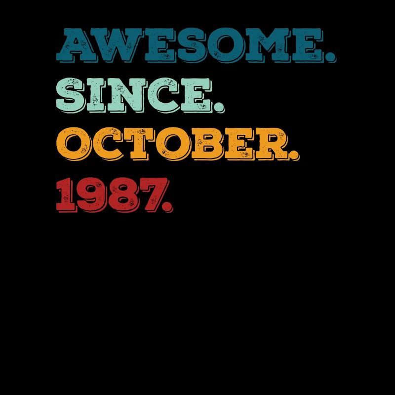 Oktober 1987 Vintage Geburtstag Geschenk