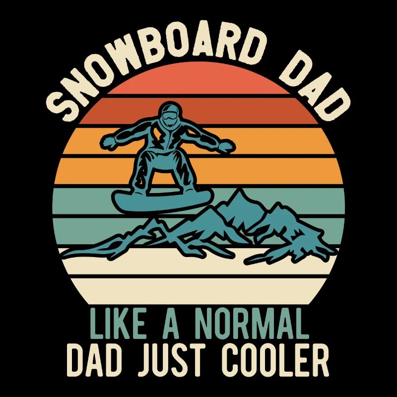 Snowboarder Papa Snowboard Père