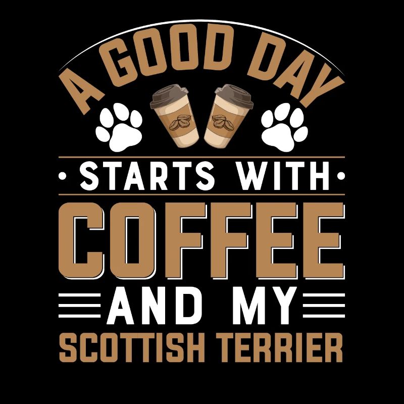Scottish Terrier Coffee Drinking Caffeine
