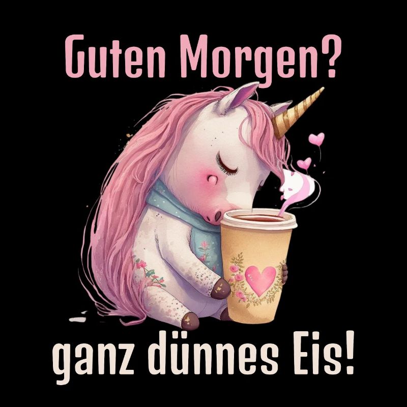 Guten Morgen ganz dünnes Eis! Morgenmuffel Spruch