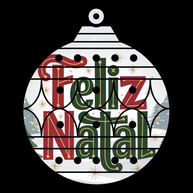 Feliz Natal Weihnachtskugel Brasilien Spanien
