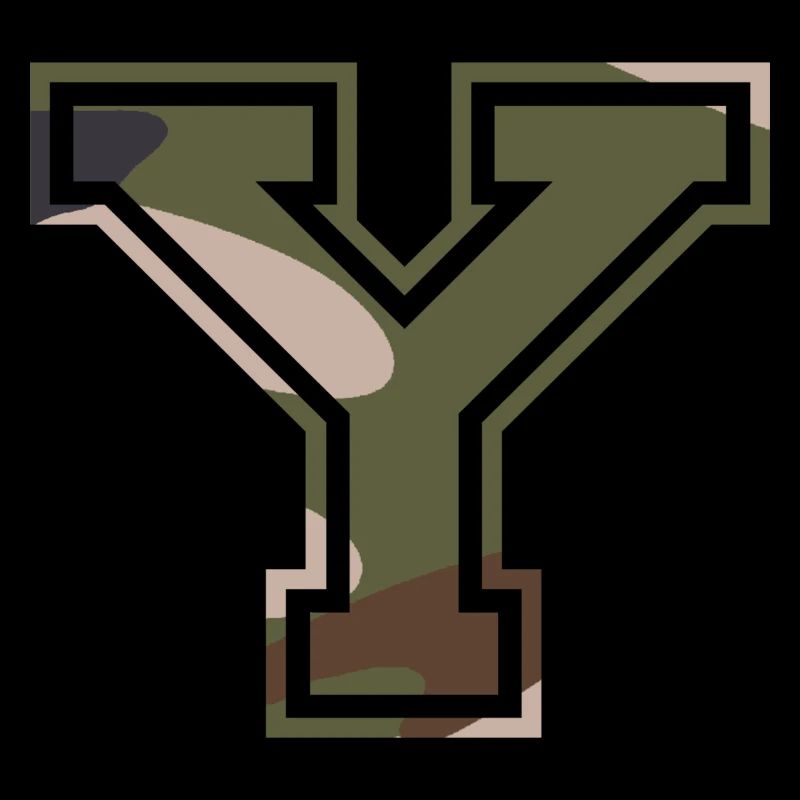 Y, Monogramme, Camouflage Vert-Brun