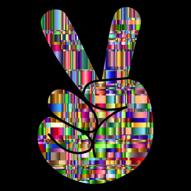 Buntes Peace Symbol - Geschenkidee