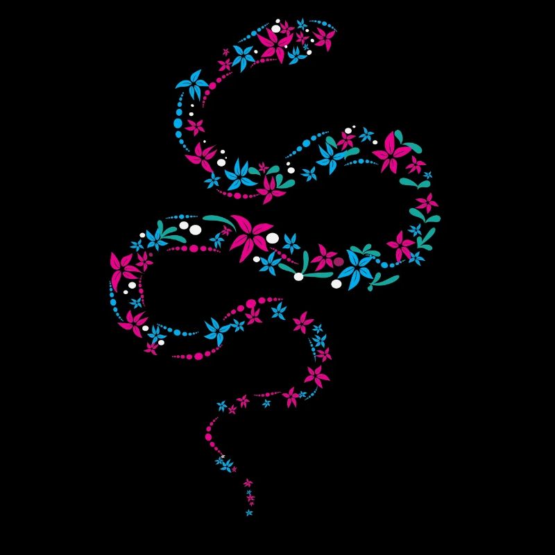 Black beautiful snake with pattern gift