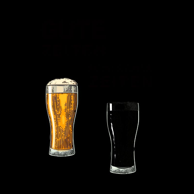 Good times = beer full / bad times = empty