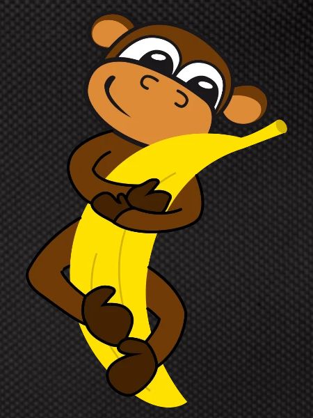 Monkey with banana