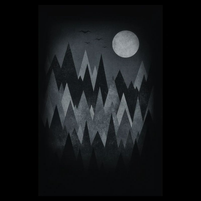 Scary Forest Art (Abstract triangles) Phone Case