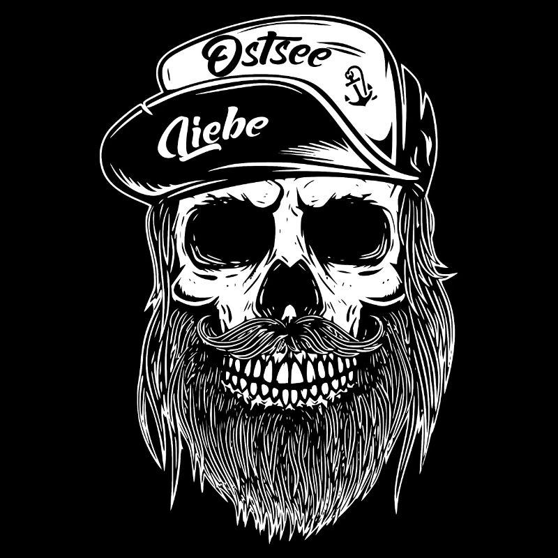 Ostseeliebe - Anker Skull Design