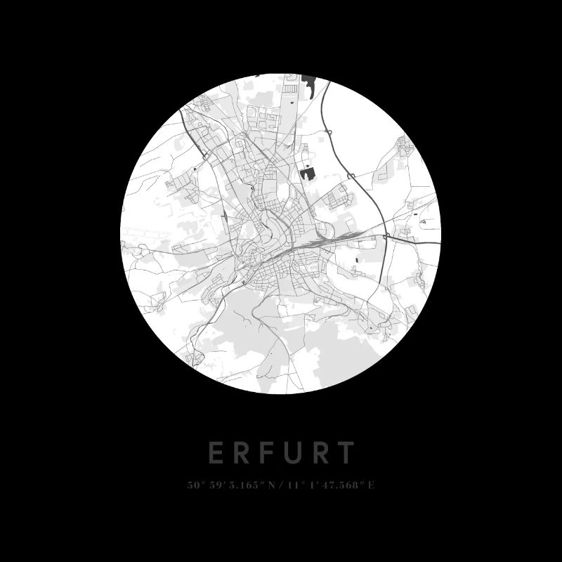 Erfurt Thuringia map city map city map map