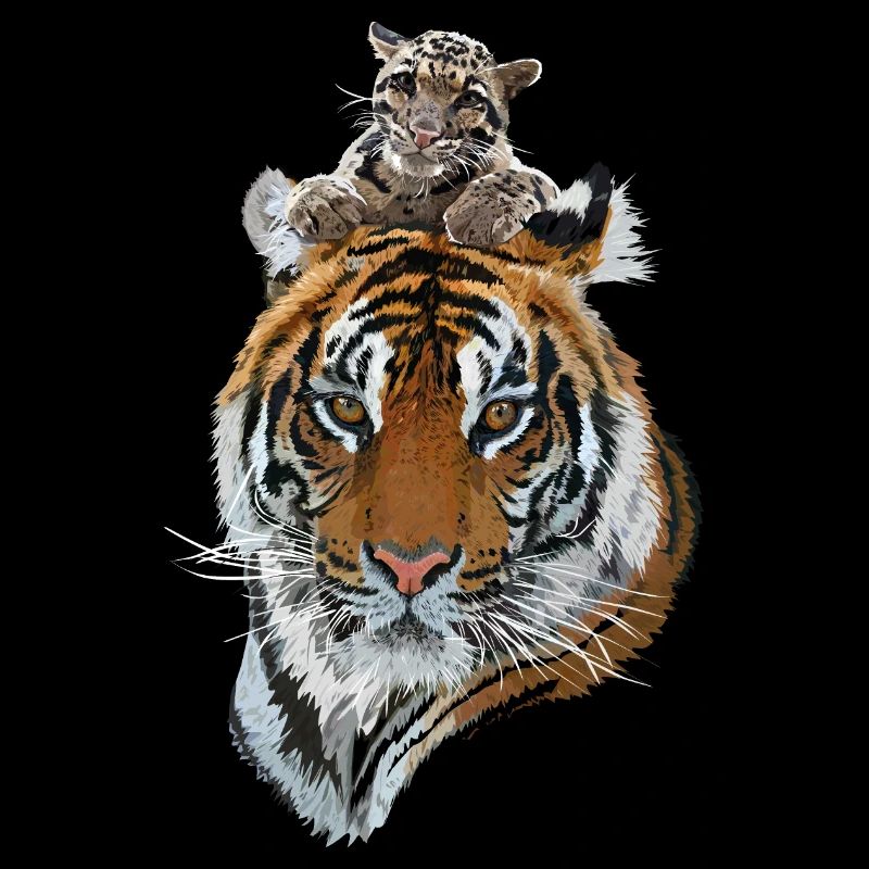 Bengal Tiger und Hazy Tiger