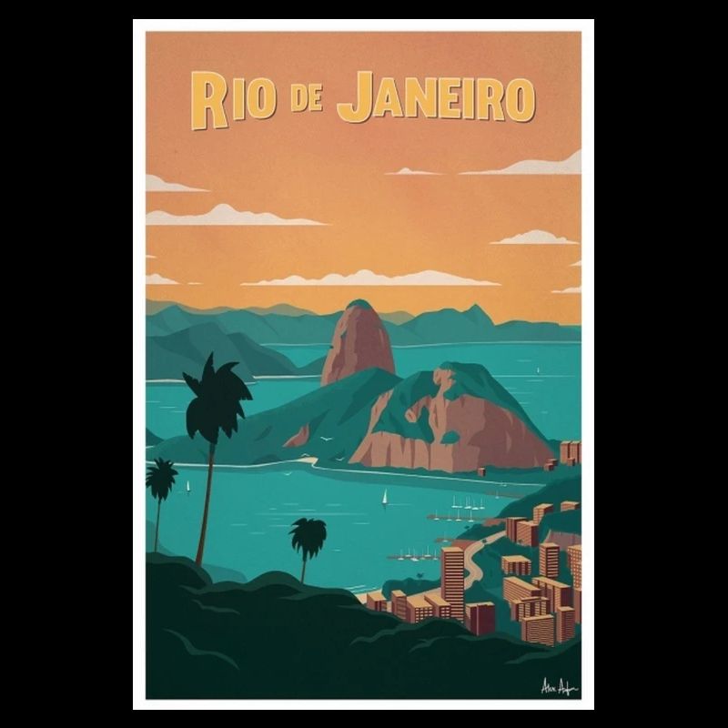 RIO DE JANEIRO, Affiche Vintage