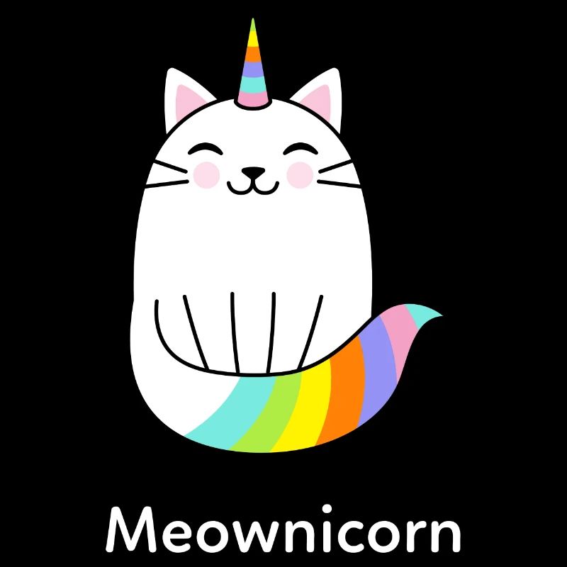 Einhorn Katze Regenbogenfarben