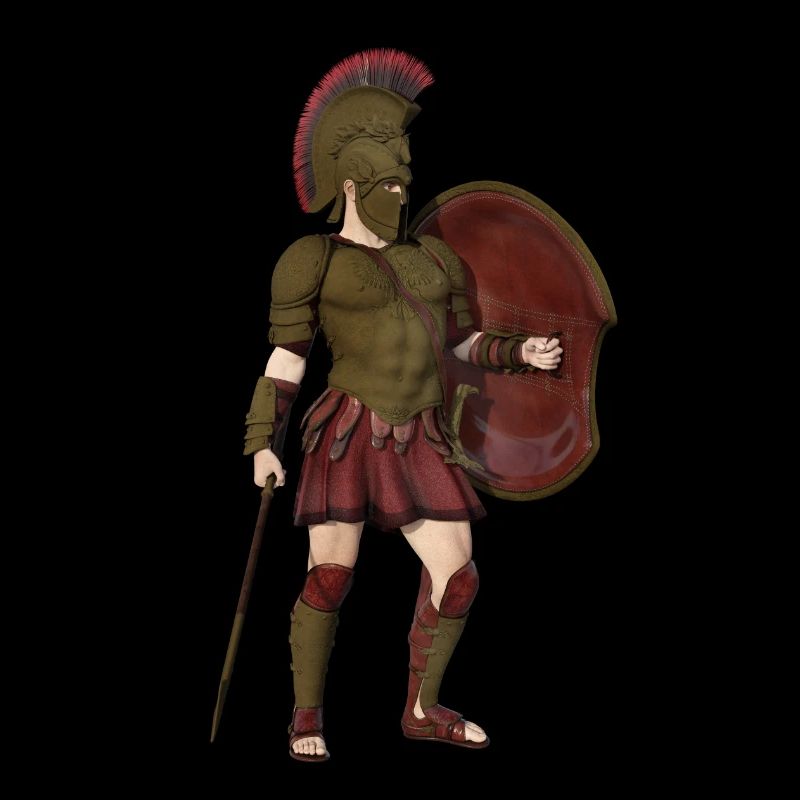 Spartan warrior from ancient Greece