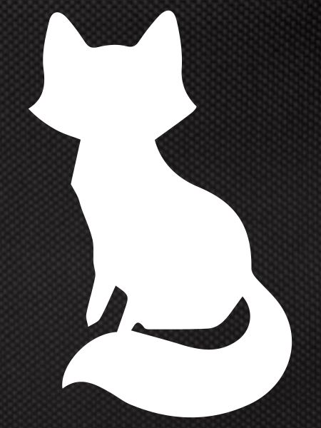 Playful Fox Silhouette Design