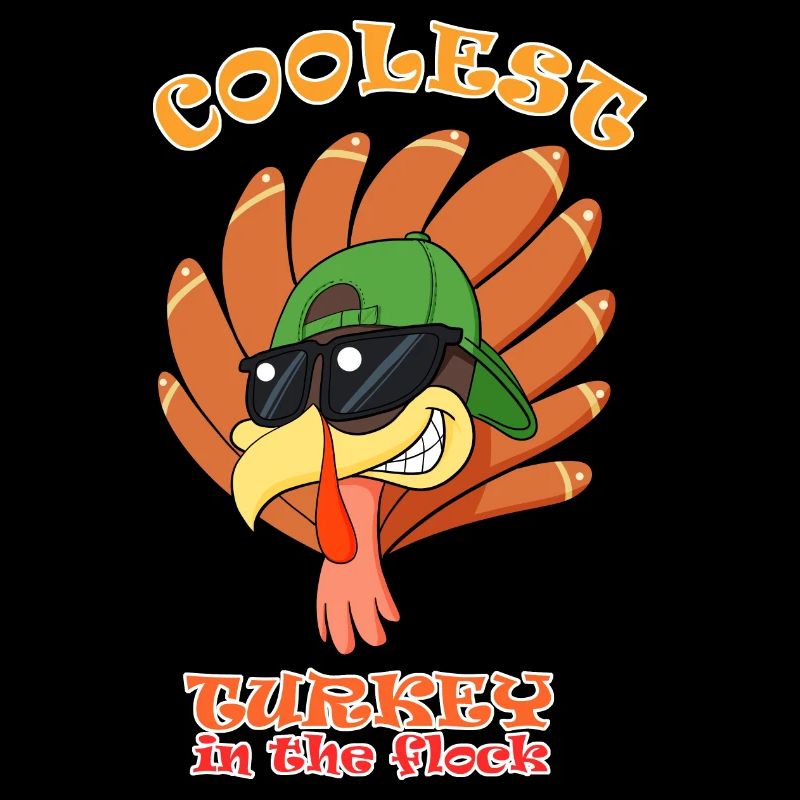 La dinde la plus cool du troupeau Je joyeux Thanksgiving