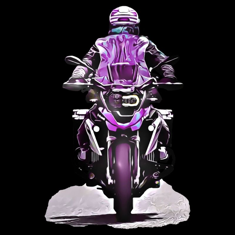 GS Motorradfahrer lila