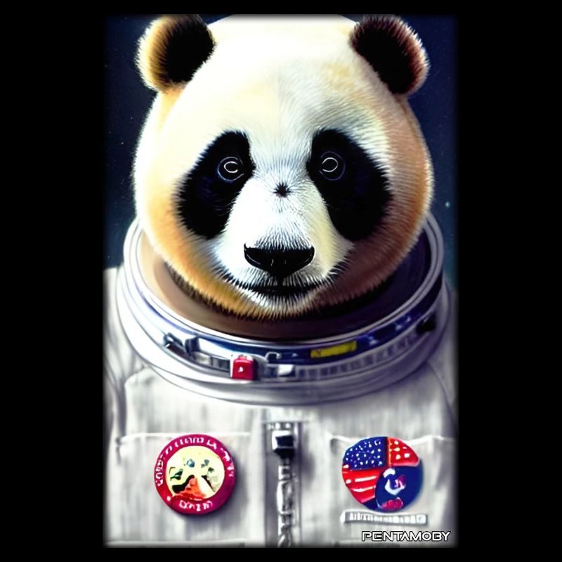 Panda Bear Panda Astronaut Future Sci-Fi Technology