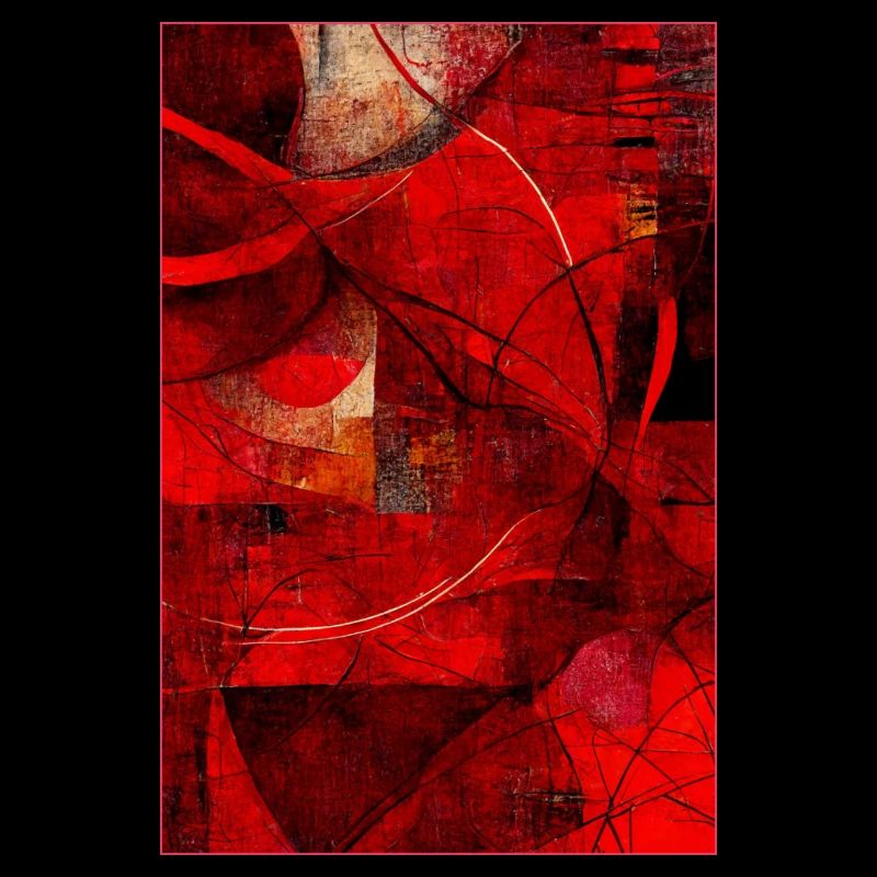 Fabric red pattern abstract